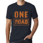 Mens Vintage Tee Shirt Graphic T Shirt One Road Navy - Navy / Xs / Cotton - T-Shirt