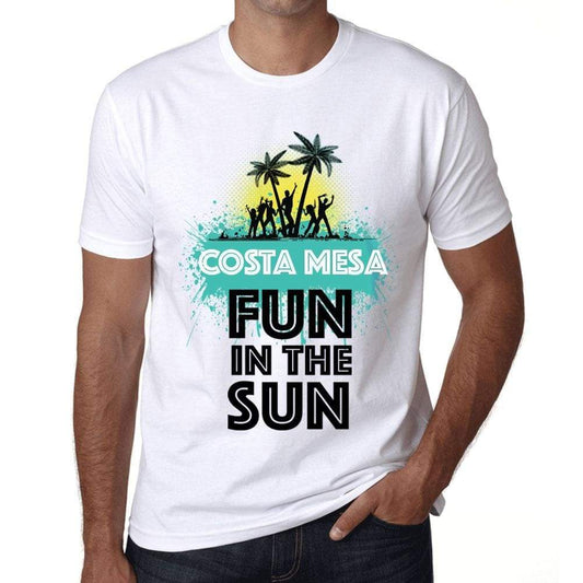 Mens Vintage Tee Shirt Graphic T Shirt Summer Dance Costa Mesa White - White / Xs / Cotton - T-Shirt