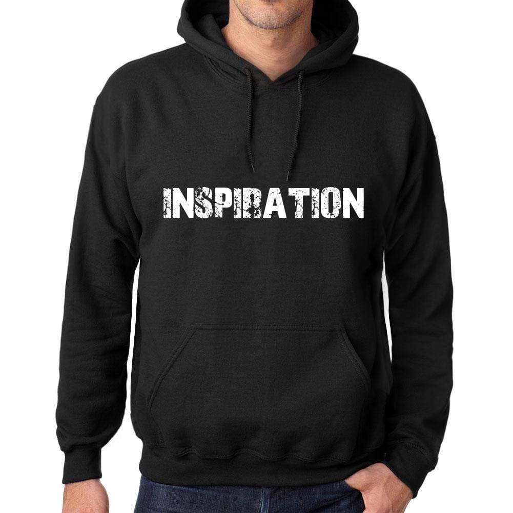 Mens Womens Unisex Printed Graphic Cotton Hoodie Soft Heavyweight Hooded Sweatshirt Pullover Popular Words Inspiration Deep Black - Black /