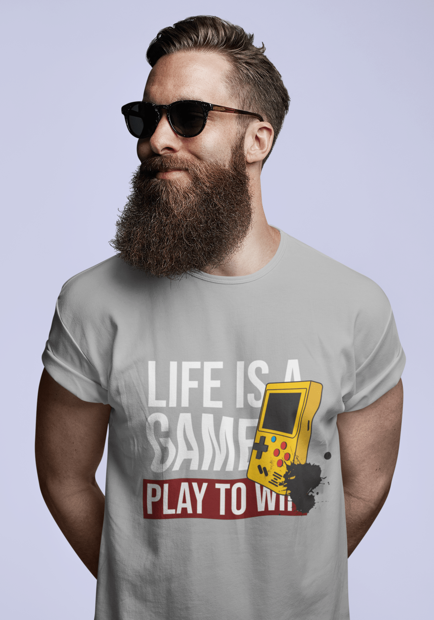 ULTRABASIC Men's Gaming T-Shirt Life is a Game Play to Win - Motivational Gamer Tee Shirt