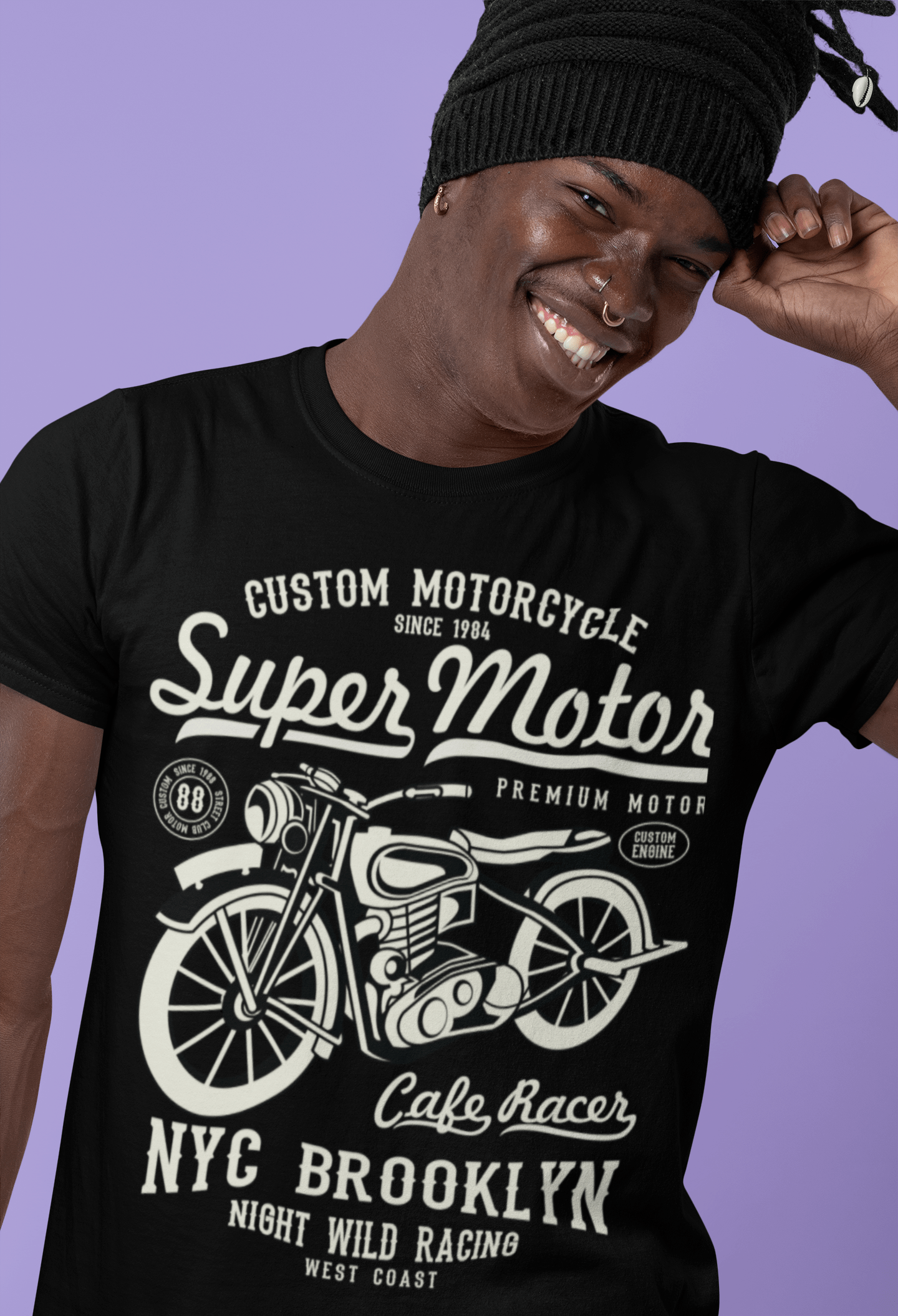 ULTRABASIC Men's Graphic T-Shirt Custom Motorcycle Since 1984 - Super Motor