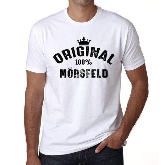 Mörsfeld 100% German City White Mens Short Sleeve Round Neck T-Shirt 00001 - Casual