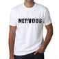 Nervous Mens T Shirt White Birthday Gift 00552 - White / Xs - Casual
