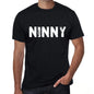 Ninny Mens Retro T Shirt Black Birthday Gift 00553 - Black / Xs - Casual