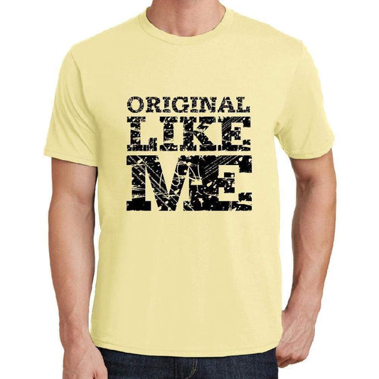 Original Like Me Yellow Mens Short Sleeve Round Neck T-Shirt 00294 - Yellow / S - Casual