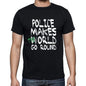 Police World Goes Round Mens Short Sleeve Round Neck T-Shirt 00082 - Black / S - Casual