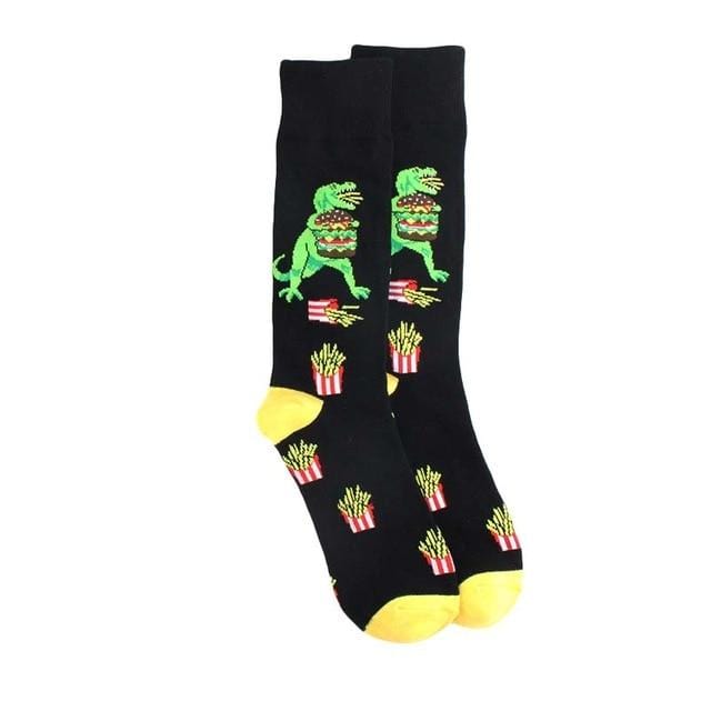 Creative Food Animal Socks Combed Cotton Funny Socks Men Novelty Design Plane Dinosaur Crew Skateboard Socks Calcetines Hombre