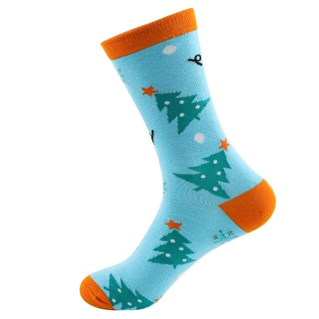 New Autumn winter new year Santa Claus Christmas Snow Elk Gift socks cotton socks men women size 102#3