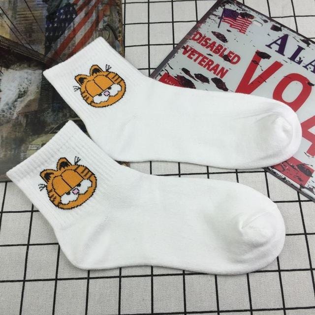 Harajuku Cute Patterend Ankle Socks Hipster Skatebord Ankle Funny Socks Female Fashion Cartoon Character Cute Short Socks Women