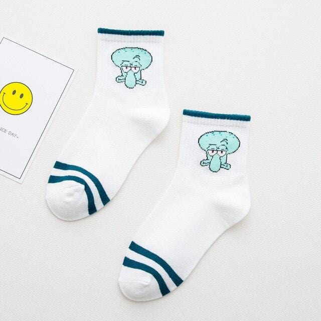 Harajuku Cute Patterend Ankle Socks Hipster Skatebord Ankle Funny Socks Female Fashion Cartoon Character Cute Short Socks Women