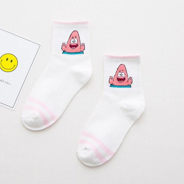 Harajuku Cute Patterend Ankle Socks Hipster Skatebord Ankle Funny Socks Female Fashion Cartoon Character Cute Short Socks Women