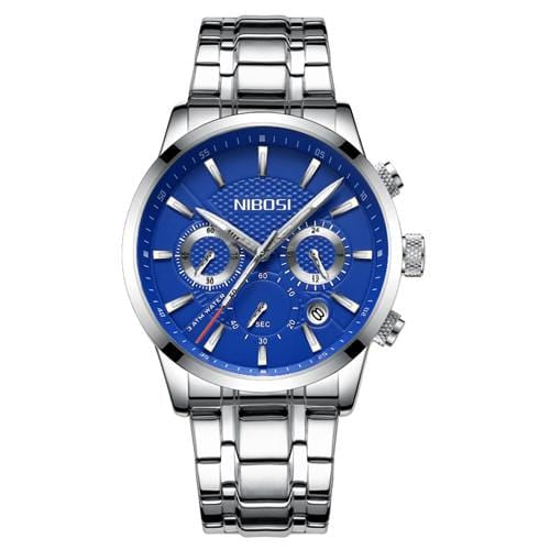 NIBOSI Blue Watch Men Watches Luxury Top Brand Mens Watch Relogio Masculino Navy Blue Military Army Analog Quartz Wrist Watches