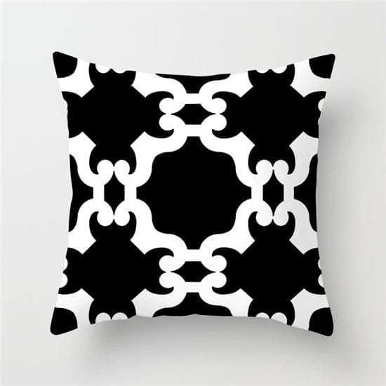 Fuwatacchi Geometric Pattern Cushion Cover Black White Soft Throw Pillow Cover Decorative Sofa Pillow Case Pillowcase Christmas