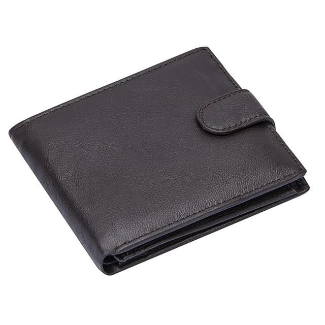 Mens Wallet Genuine Leather Wallets Men Brief Design Business Slim Credit Card Holders Hasp Clutch Purse with Coin Pocket Male