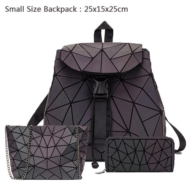 DIOMO Small Backpack Women Holographic Sequin Female Backpacks for Teenage Girls Bagpack Drawstring Bag Designer Korean Style
