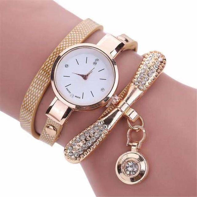 2020 moda casual feminino relógios pulseira relógio feminino relogio couro strass analógico relógio de pulso de quartzo feminino montre