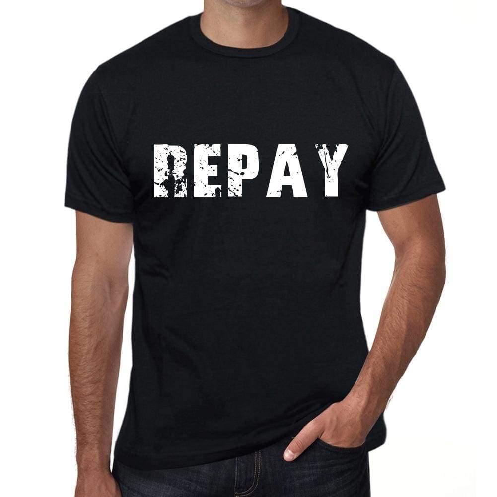 Repay Mens Retro T Shirt Black Birthday Gift 00553 - Black / Xs - Casual