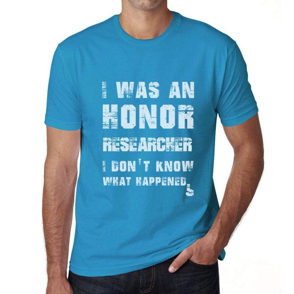 Researcher What Happened Blue Mens Short Sleeve Round Neck T-Shirt Gift T-Shirt 00322 - Blue / S - Casual