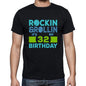 Rockin&rollin 32 Black Mens Short Sleeve Round Neck T-Shirt Gift T-Shirt 00340 - Black / S - Casual