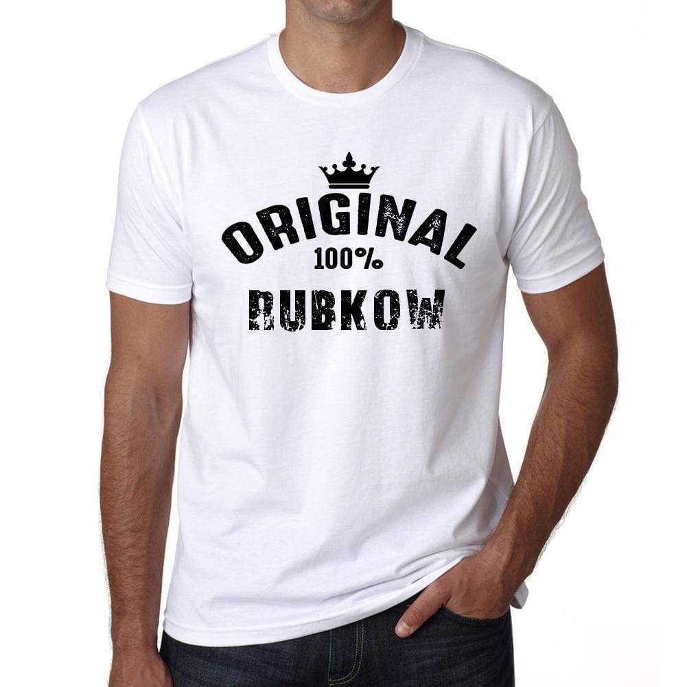 Rubkow 100% German City White Mens Short Sleeve Round Neck T-Shirt 00001 - Casual