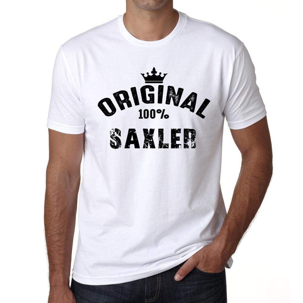 Saxler 100% German City White Mens Short Sleeve Round Neck T-Shirt 00001 - Casual