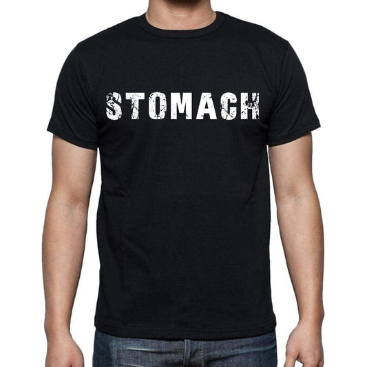 Stomach Mens Short Sleeve Round Neck T-Shirt Black T-Shirt En - Casual