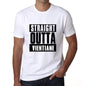 Straight Outta Vientiane Mens Short Sleeve Round Neck T-Shirt 00027 - White / S - Casual