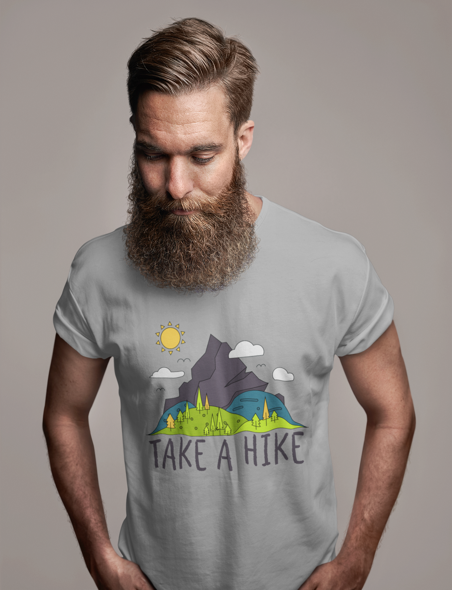 ULTRABASIC Men's T-Shirt Take a Hike - Mountain Hiking Tee Shirt