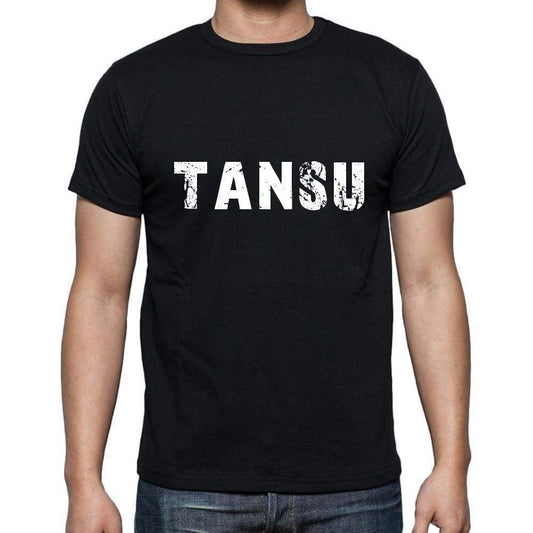 Tansu Mens Short Sleeve Round Neck T-Shirt 5 Letters Black Word 00006 - Casual