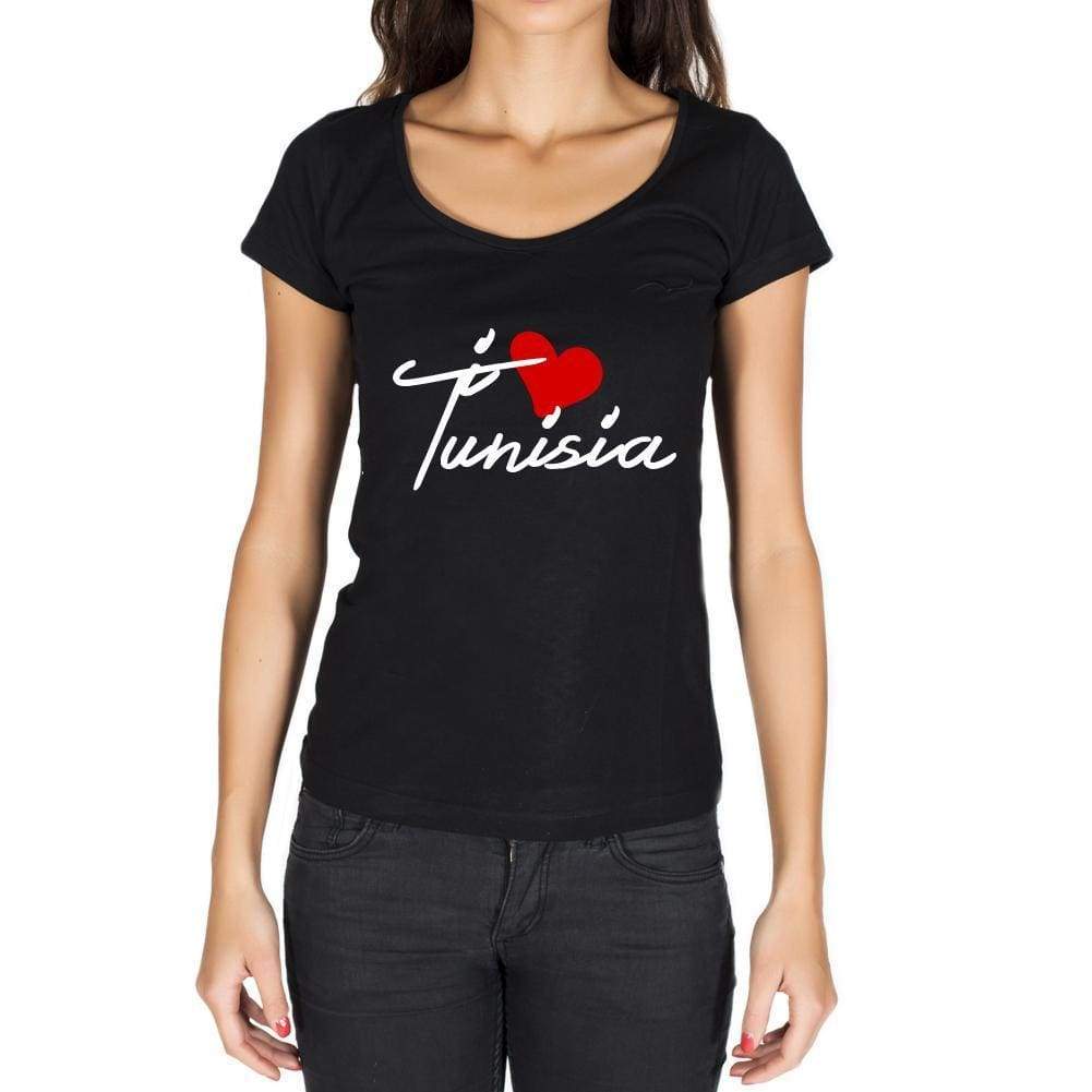 Tunisia Womens Short Sleeve Round Neck T-Shirt - Casual