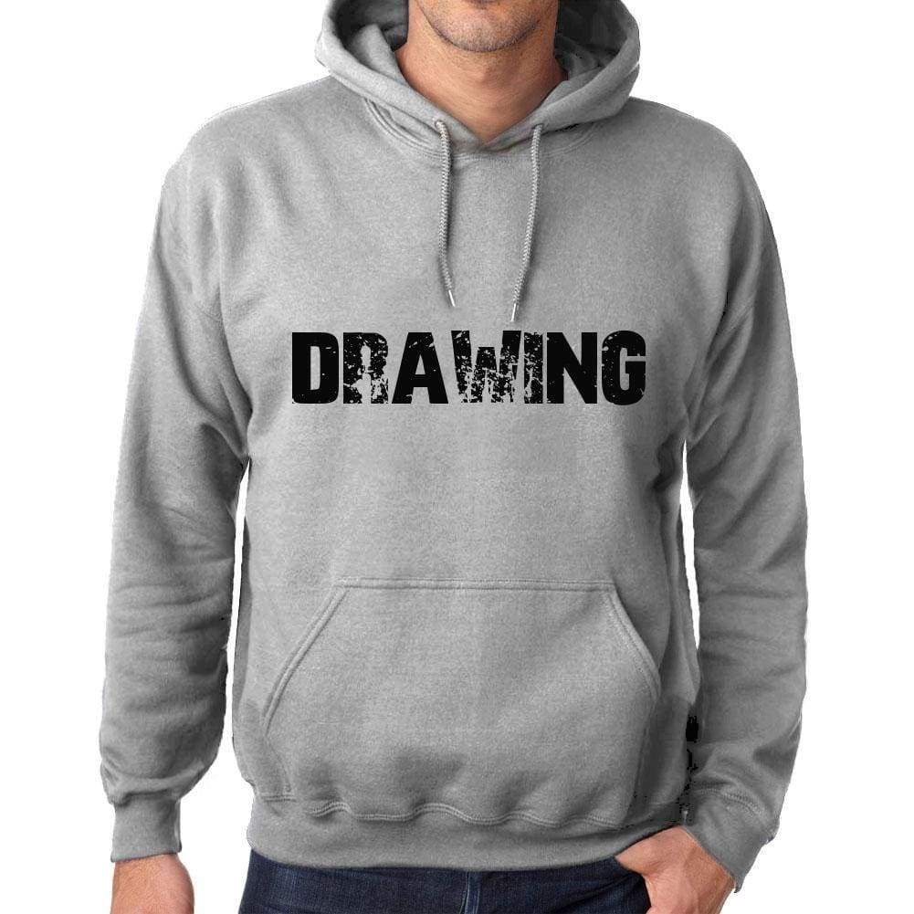 Unisex Printed Graphic Cotton Hoodie Popular Words Drawing Grey Marl - Grey Marl / Xs / Cotton - Hoodies