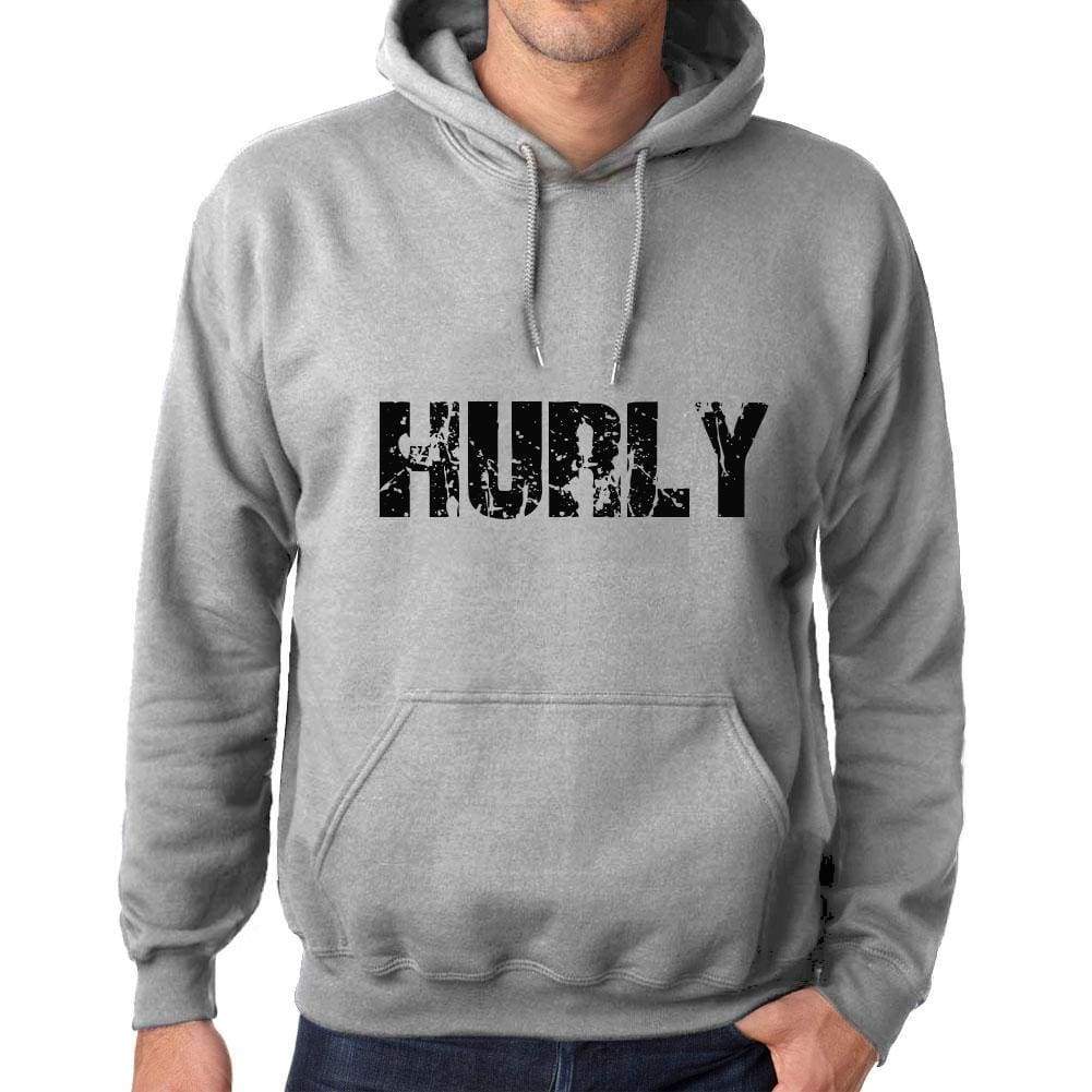 Unisex Printed Graphic Cotton Hoodie Popular Words Hurly Grey Marl - Grey Marl / Xs / Cotton - Hoodies