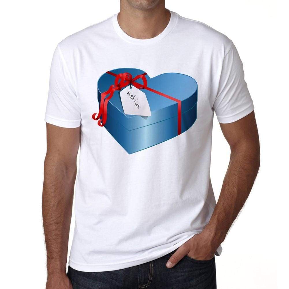 Valentines Day - Gift Box Mens Tee White 100% Cotton 00156