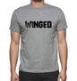 Winged Grey Mens Short Sleeve Round Neck T-Shirt 00018 - Grey / S - Casual