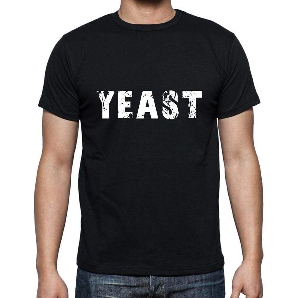 Yeast Mens Short Sleeve Round Neck T-Shirt 5 Letters Black Word 00006 - Casual