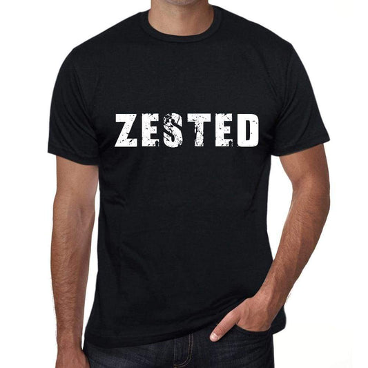 Zested Mens Vintage T Shirt Black Birthday Gift 00554 - Black / Xs - Casual